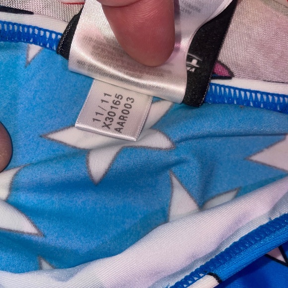 ADIDAS JEREMY SCOTT Stars & Stripes US Flag Badeanzug Bikini Dead Stock Large - Picture 5 of 8